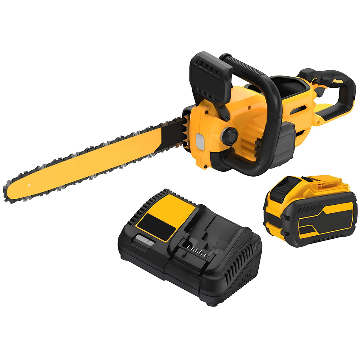 60V Cordless Chainsaw + 1 x 12Ah Flexvolt 20V/60V Battery and DCB118 220V Charger