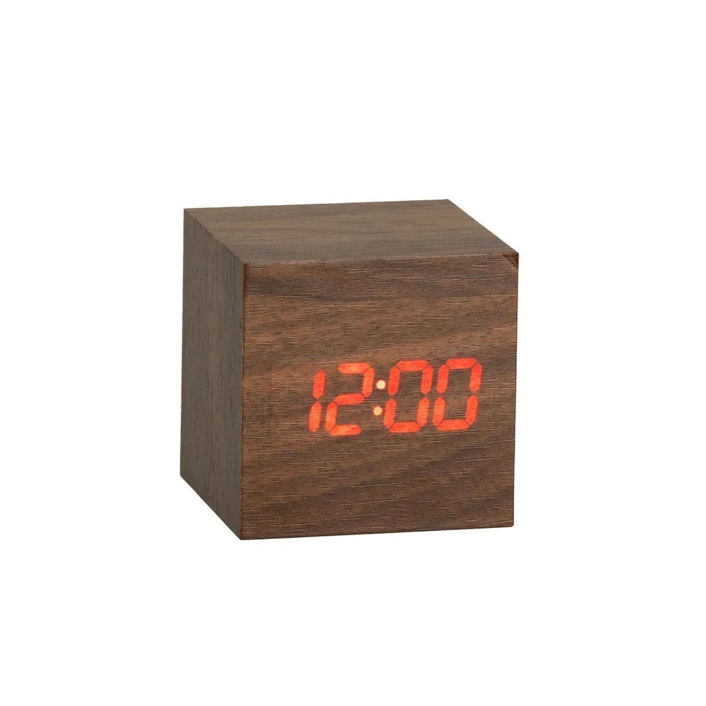 Square Wood Texture Digital Clock