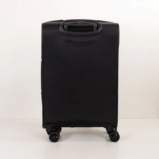 Black Travel Suitcase with Pockets
