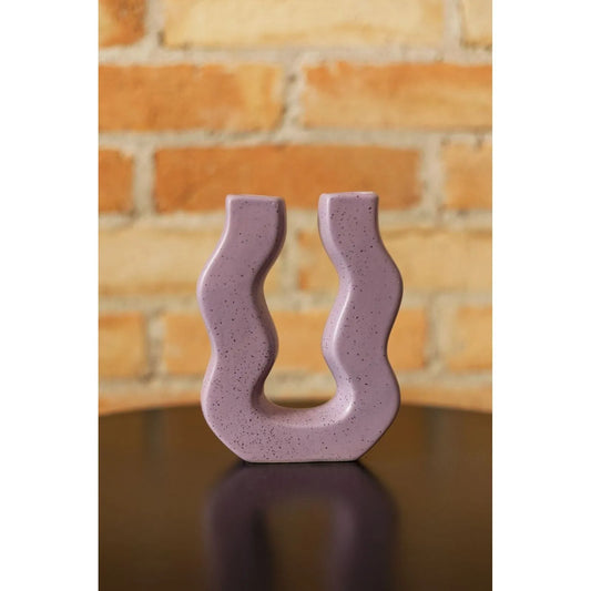 Lilac Wavy Vase