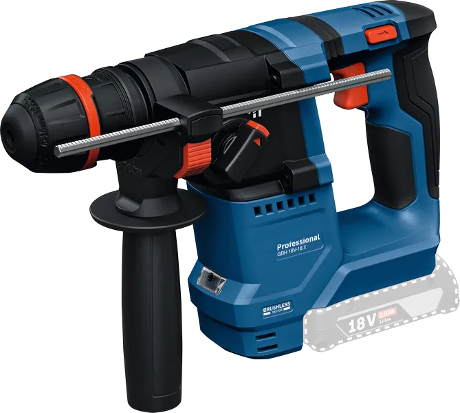 Battery-powered rotary hammer with ONECHUCK-GBH 18V-18 X Professional