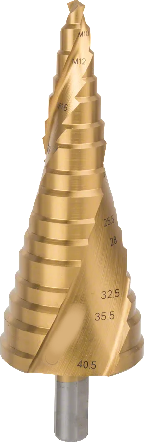 Bosch Step Drill Bit for Metal High Speed Steel with Titanium HSS-TiN