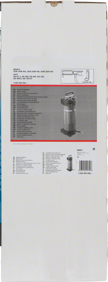 Pressurized water container