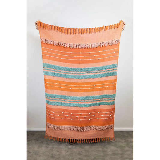 Sunset striped blanket