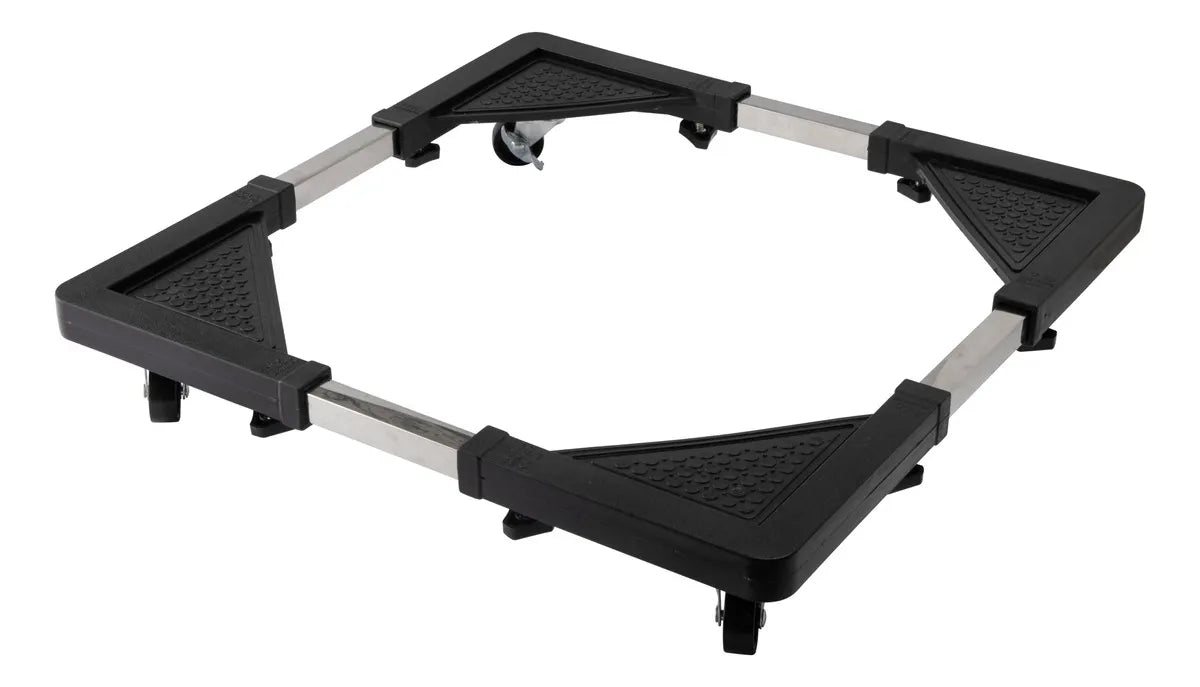 Stainless steel refrigerator, washing machine, or stove stand with wheels