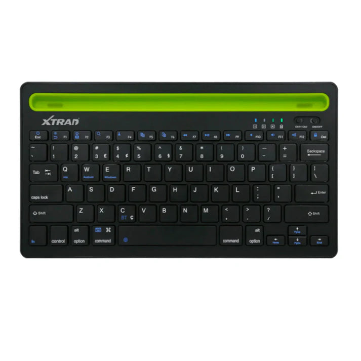 Rechargeable Dual Connect Bluetooth Keyboard with Stand