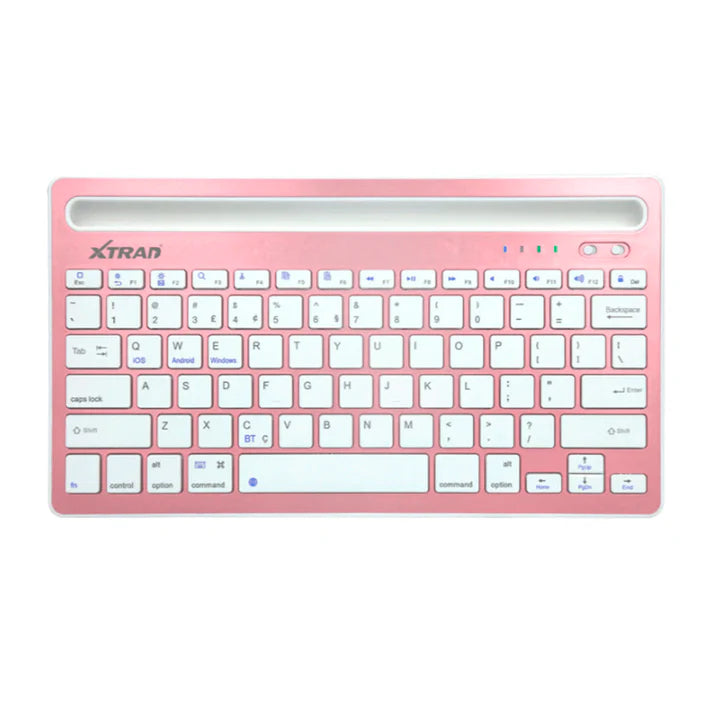 Rechargeable Dual Connect Bluetooth Keyboard with Stand